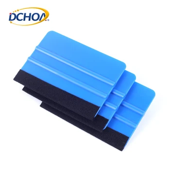 DCHOA Custom Logo Car Vinyl Wrapping Tool Blue Plastic Squeegee