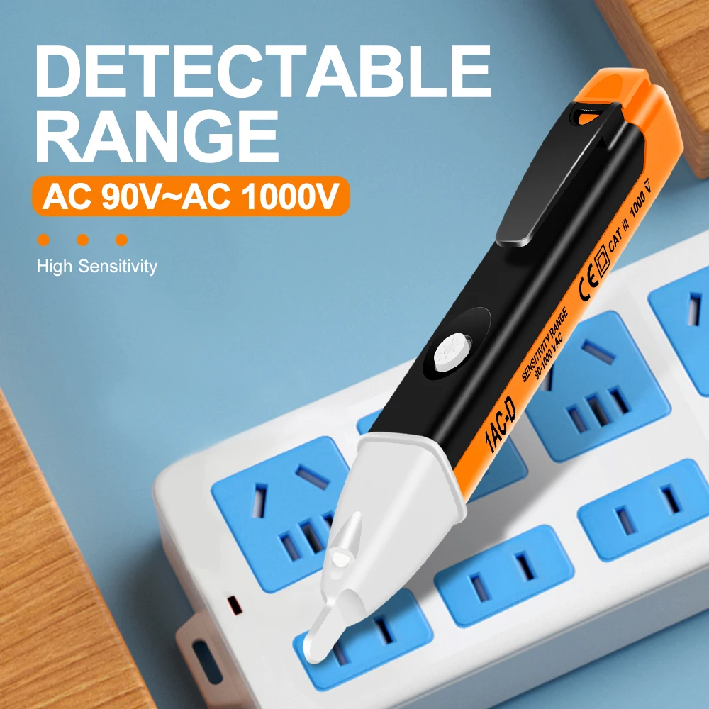 ULTRICS Berührungsloser Spannungsprüfer 12-1000V | NCV Phasenprüfer Mit LED & Summer | CAT III 1000V