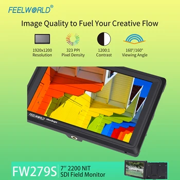 FEELWORLD FW279S 7" High Brightness 2200nit On-Camera Monitor for DSLR & Mirrorless Cameras with 1920x1200 IPS Panel detail image