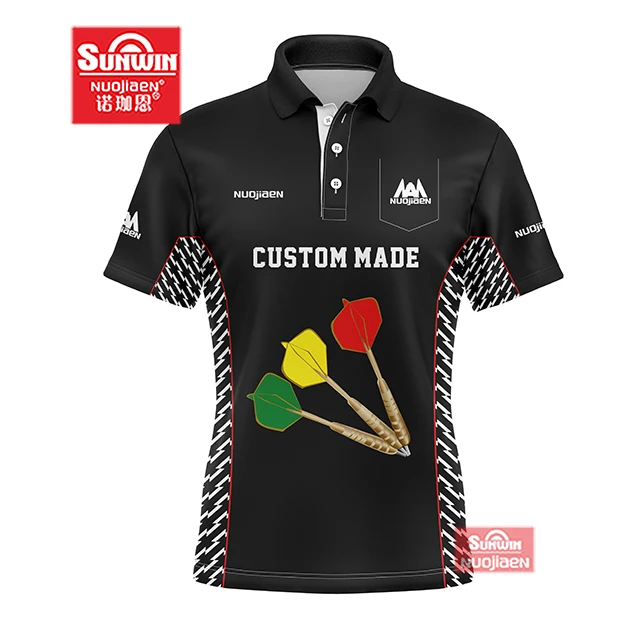 Sublimated Custom Dart t Shirt Design Your Own Custom Dart Shirts Jersey Polo with Pockets for Team