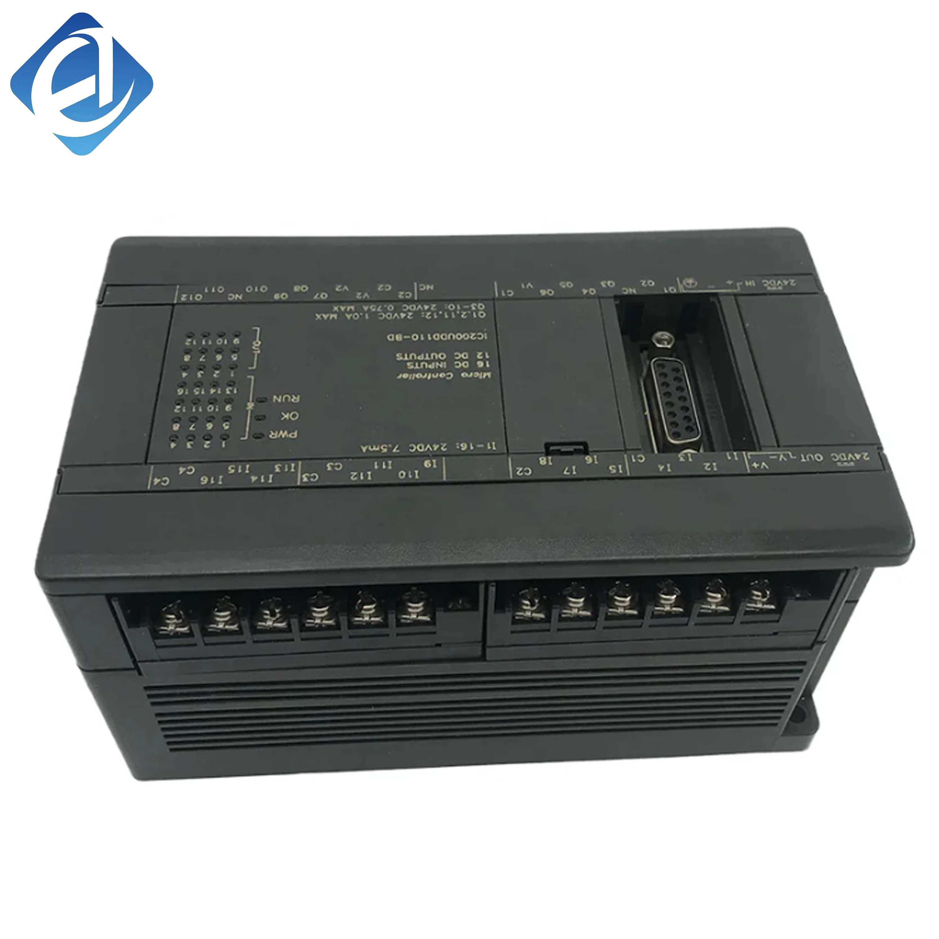 New Original IC200UDD110-BD This PLC micro controller belongs to IC200 VersaMax series for industrial automation control systems. It features 28 I/O points with 24VDC input/output for signal collection and equipment control.
