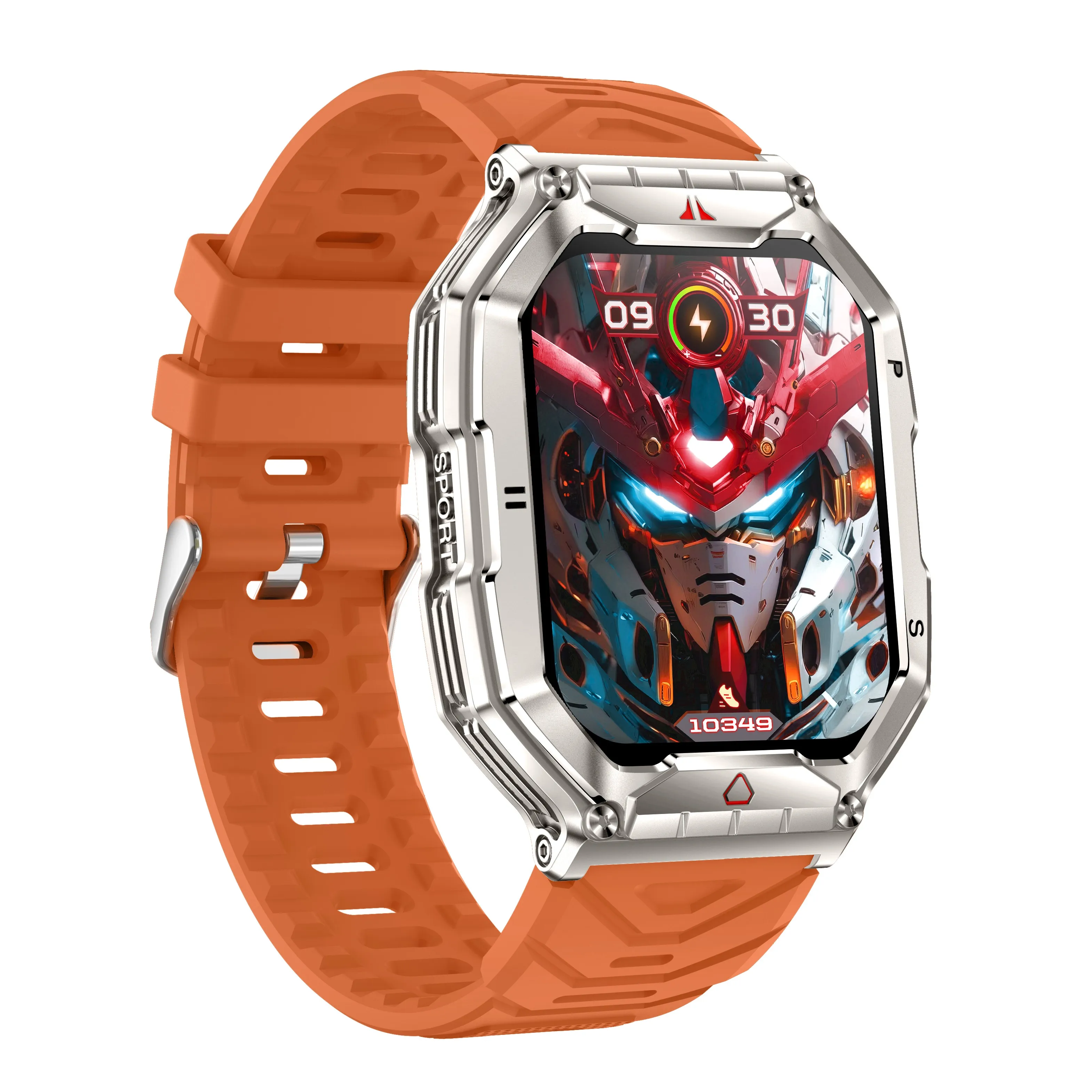 2025 Outdoor Sports Smart Watch for Men 650mAh BT Call Compass Waterproof Blood Oxygen Heart Rate Monitoring KR82 Smartwatch