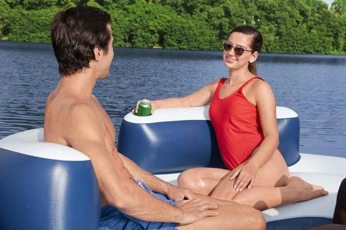 Flotteur Piscine En Forme De U – Grand Radeau En PVC Durable Pour Adulte, Idéal Pour Plage, Lac, Rivière – Léger Et Enroulable