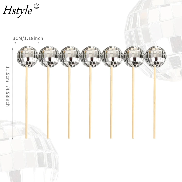 Lot De 20 Mini Boules Disco Pour Cupcakes - Décoration De Gâteau D' Anniversaire Des Années 70