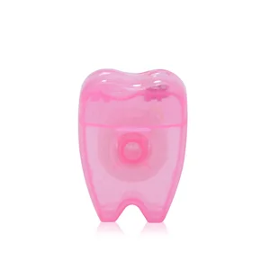 Daily Care FDA CE Kid's Colored Fun Tooth Shape Dental Care Interspace Clean Dental Floss for Children 10m