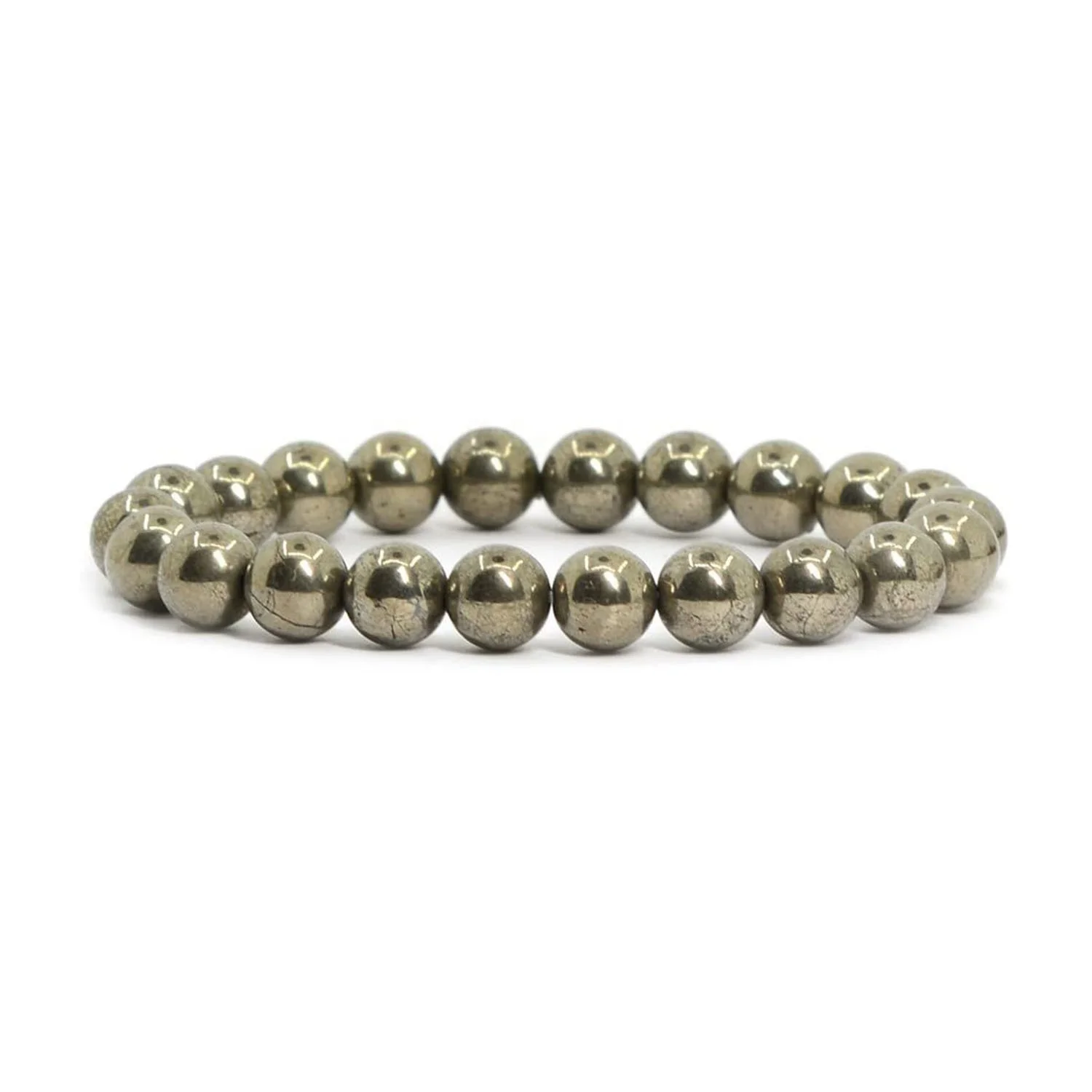 Genuine Pyrite Bracelet Natural Healing Gemstone Beads Bracelet - Buy ...