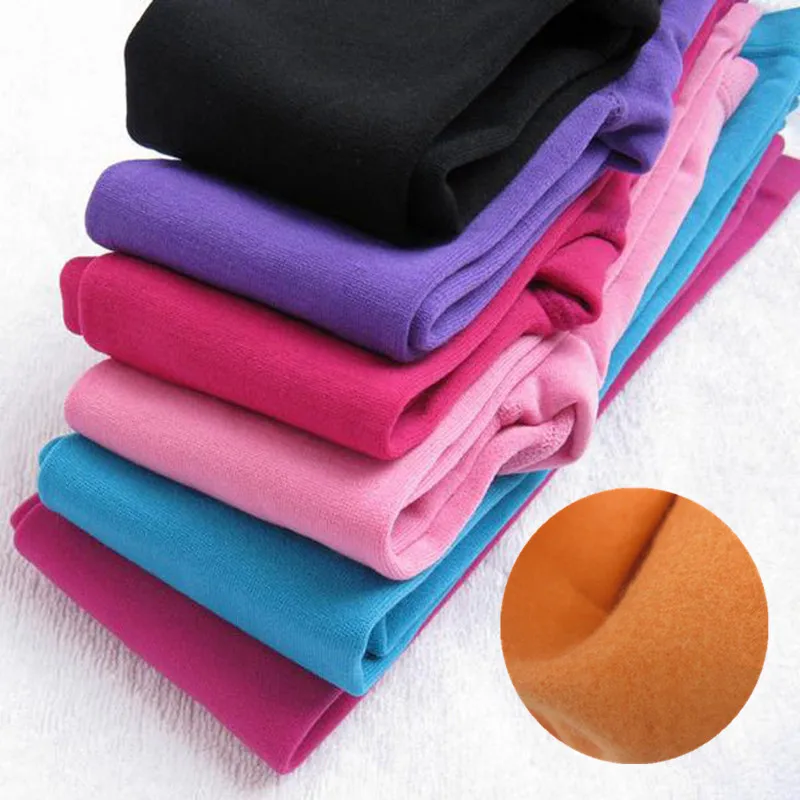 Флисовые леггинсы для девочек, зимние леггинсы для девочек, теплые детские штаны, 10 видов цветов для девочек детские штаны низ От 1 до 10 лет, одежда