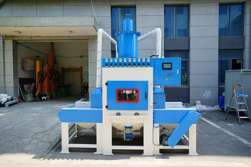 Pass Through Automatic Sandblaster Automated Sandblasting Machine for Long Parts
