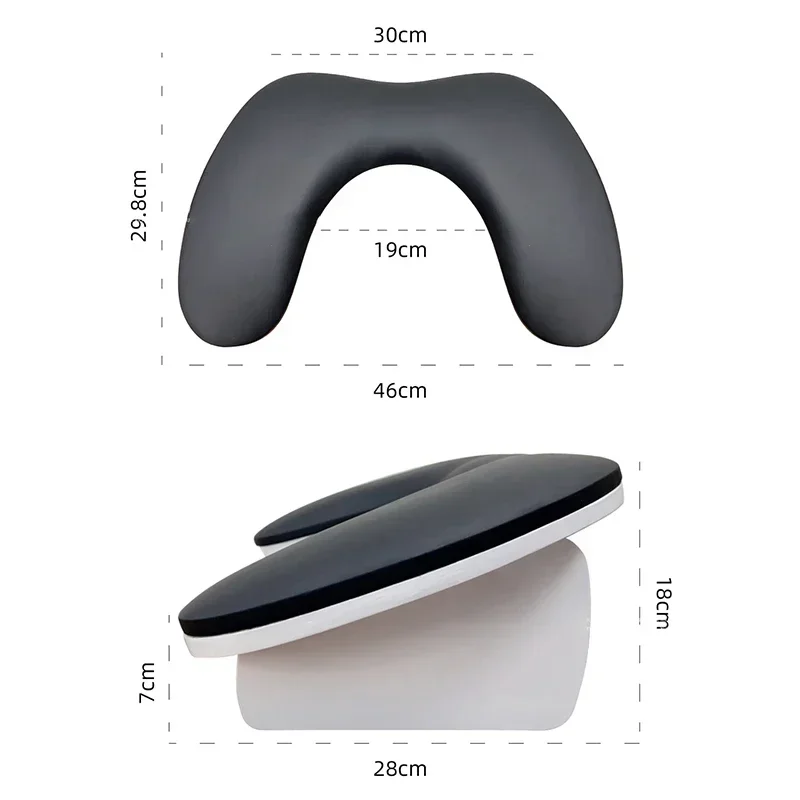 High Quality Designer Soft Leather U Shape Tech Nail Cushion Arm Rest Butterfly Nail Hand Pillows for Two Hands