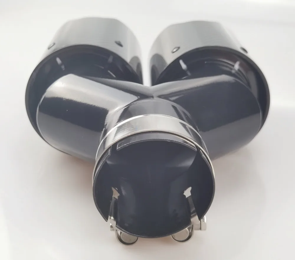 M performance Muffler Dual Carbon Fiber+black stainless Suitable for bmw car modification Exhaust Tips End Pipes