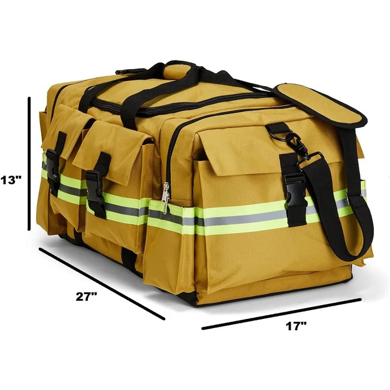Medium-Feuerwehrtasche FEUERWEHR weiss, tripletrim, 52x30x30 cm, 55 L