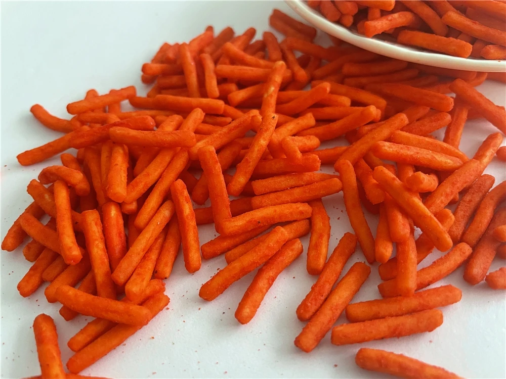 Thailand specialty crispy, puffed food Asian leisure Cracker snacks red strips Red Snacks factory