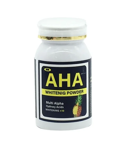 AHA Whitening Powder Multi  Hydroxy Acids  Skin Care with Kojic Extract for Skin Whitening Mix With Soap or Lotion