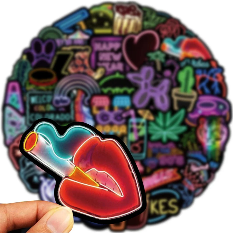 Pacco Da 100 Adesivi Cool E Alla Moda, Vinile Impermeabile, Per Adolescenti E Adulti, Ideali Per Decorare Chitarra, Computer, Skateboard, Scooter, Senza Residui