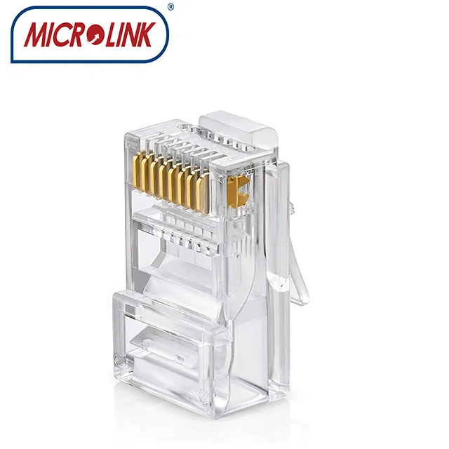 
Разъем Cat6 Cat5 Rg45 модульный разъем 8p8c Ethernet Rj45 с прозрачной загрузкой 