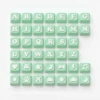 colorful Mint green + white text [without base]