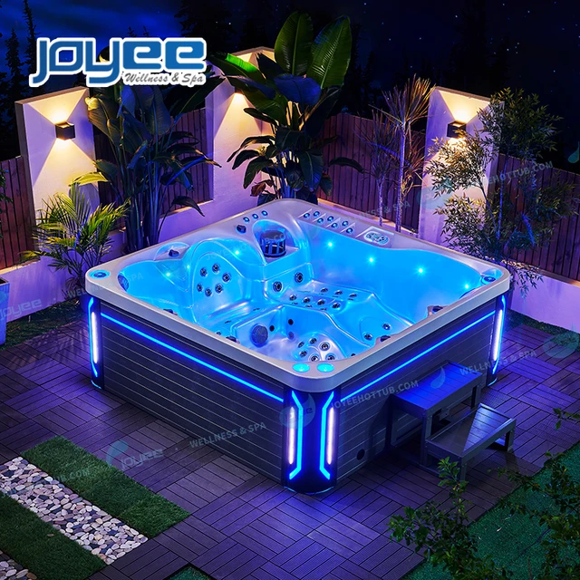 JOYEE China massage tub supplier USA acrylic balboa whirlpool spas 5 person drop-in freestanding outdoor hot tubs