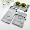 Gafas de terciopelo dorado suave ~ gris plateado