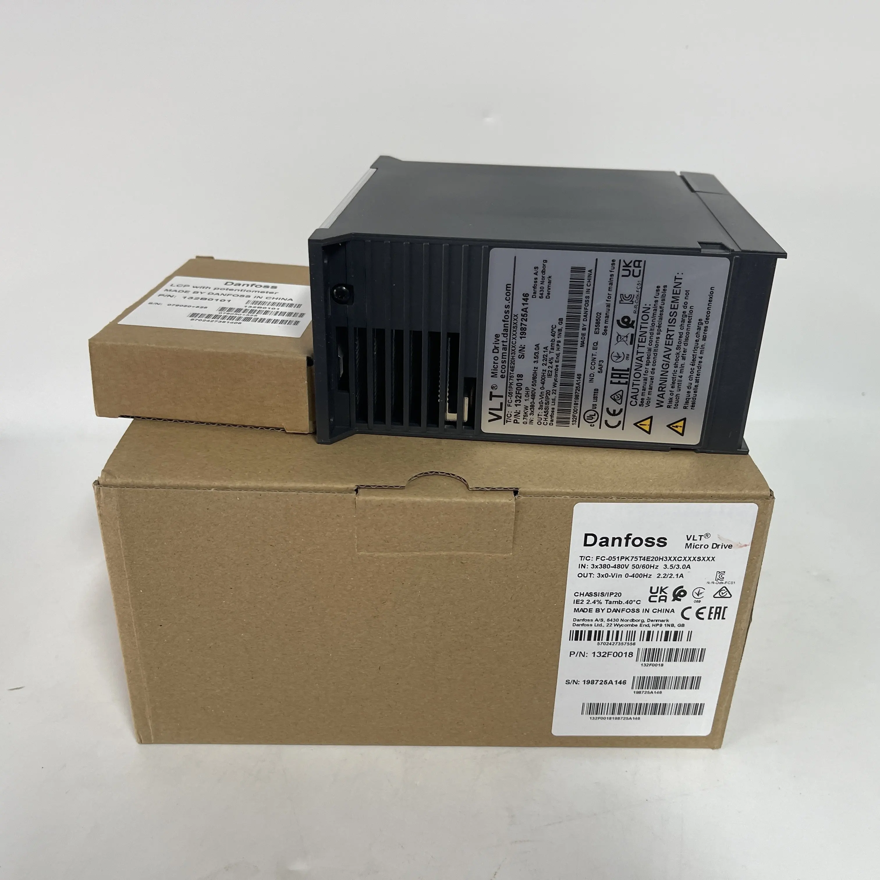 Danfoss VLT Micro Drive Frequency Converter FC-051PK75T4E20H3XXCXXXSXXX P/N:132F0018 Danfoss VLT Micro Drive Frequency Converter FC-051PK75T4E20H3XXCXXXSXXX P/N:132F0018