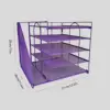 8126 Single-sided A5-color purple five-tier file rack