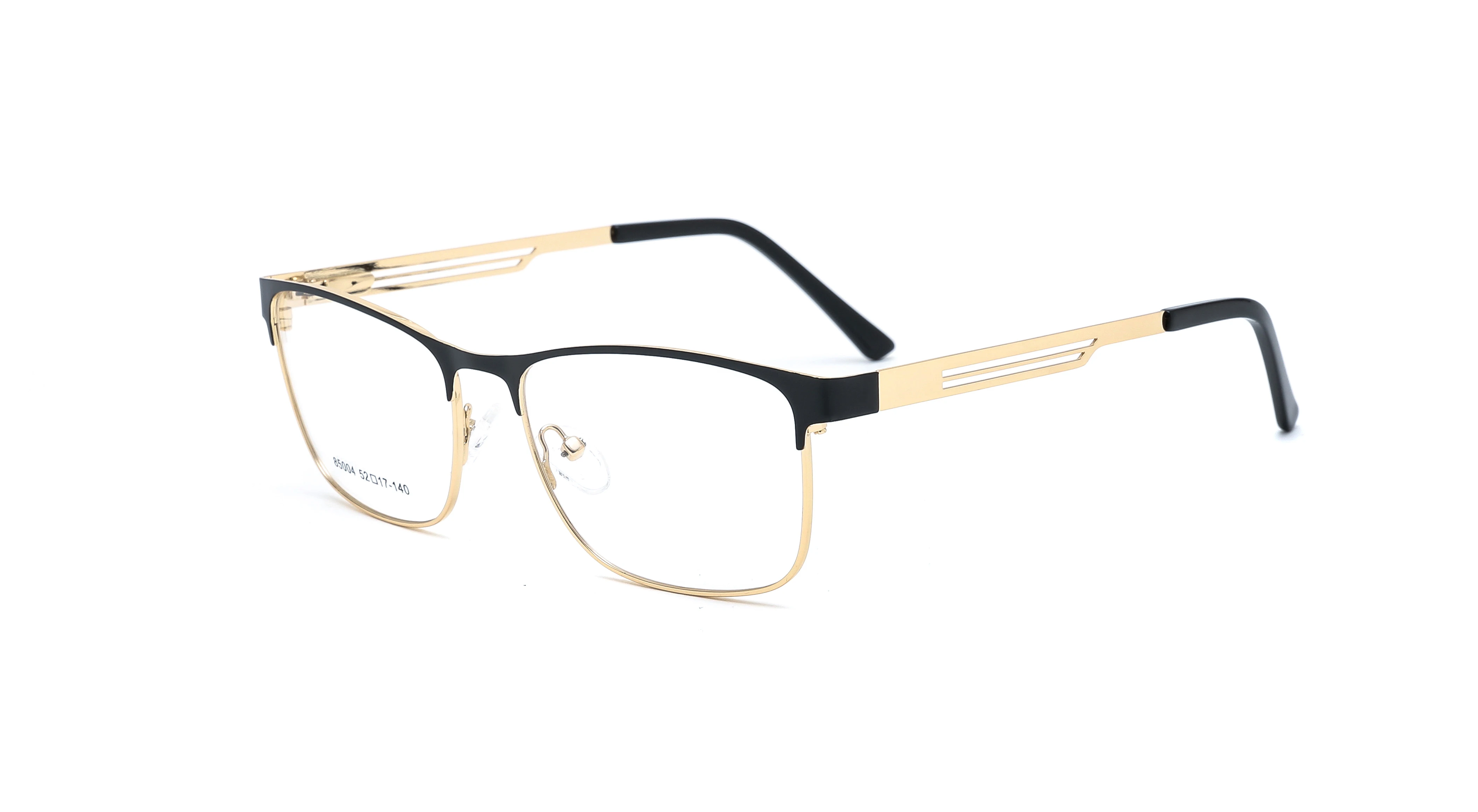 2023 New Fashion Half Frame Metal High Grade Business Mens Glasses Frame With Spring Joint