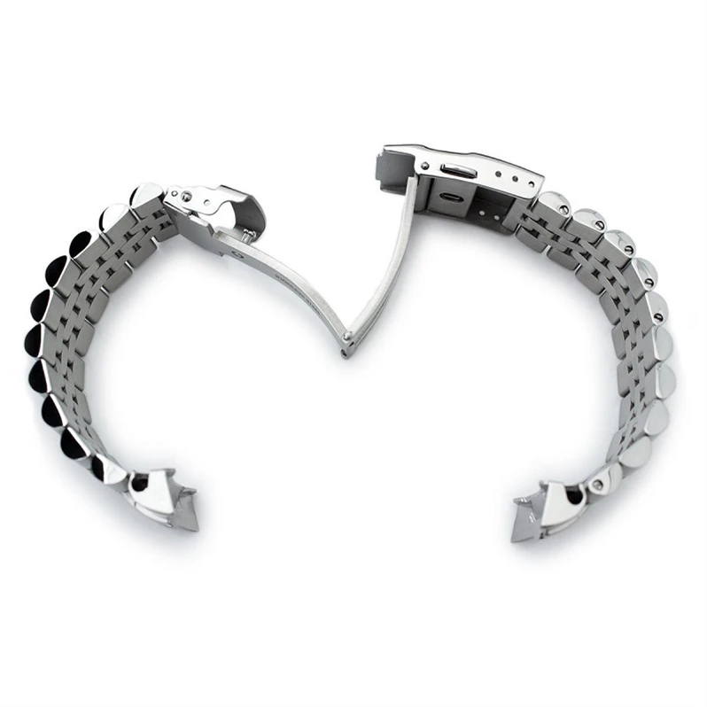 Amazon.com: 20mm Angus-J Louis 316L SS Watch Bracelet 20mm Straight End,  Brushed/Polished, V-Clasp : Clothing, Shoes & Jewelry