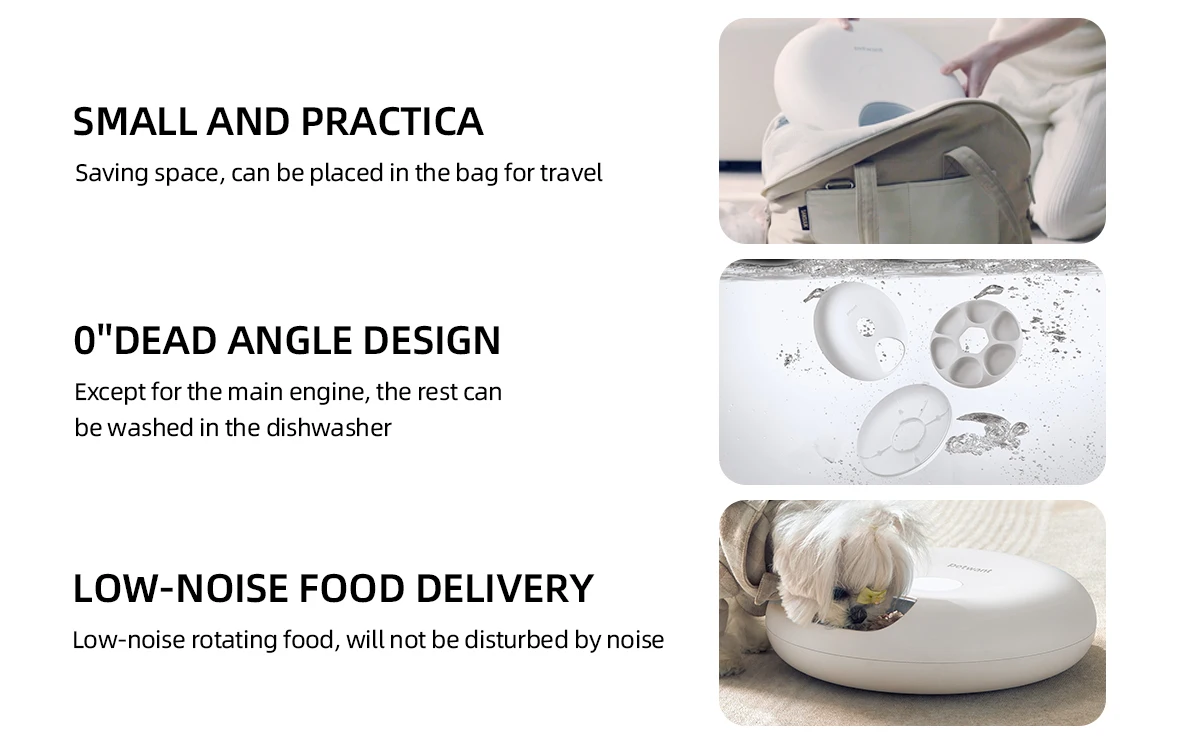 Eco-friendly waterproof compact portable cat feeder indoor outdoor use