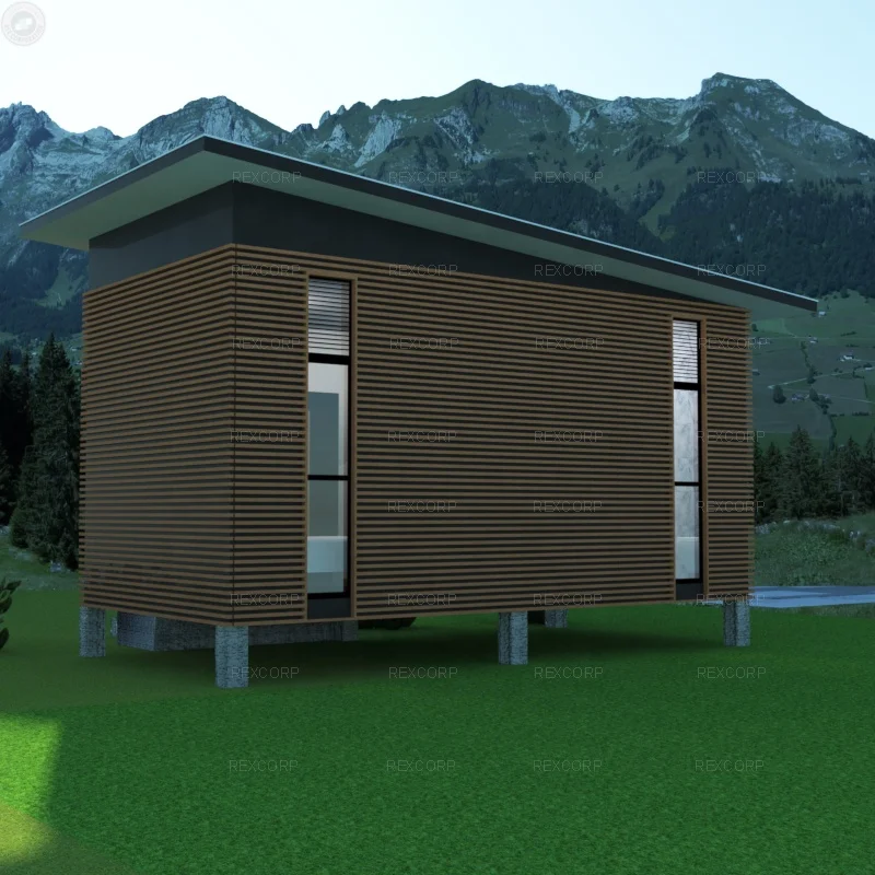 Fully Decorated Finished Container Studio Small House Single Studio Home Container Garden House with Bath