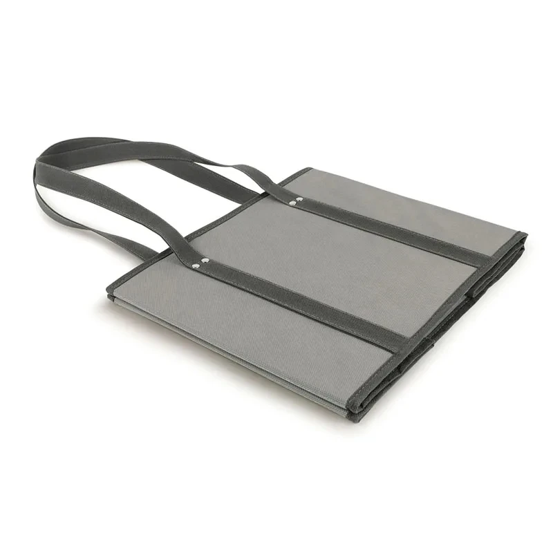 Wholesale Foldable Food Storage Bins with Handles Reusable Shopping Grocery Bags Geometric Pattern Organizer