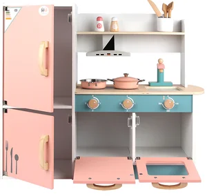 ELM0016 Wooden Kitchen Toy Set for Kids School Pretend Play Educational Toys Popular for Girls