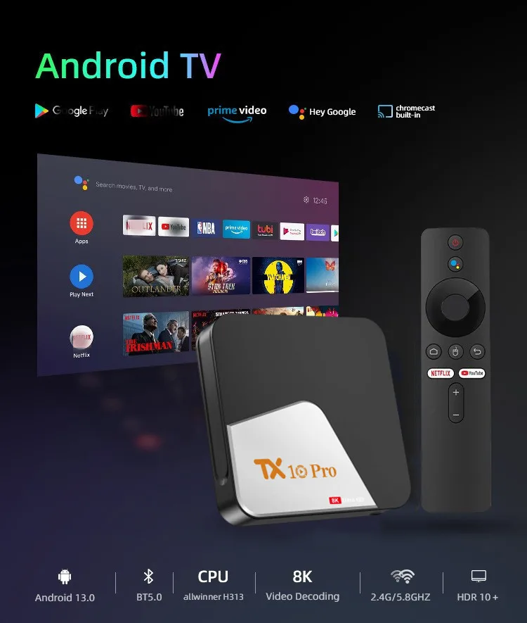 Factory Price Tx10 Pro Android TV Box - 8K HD, Voice Control