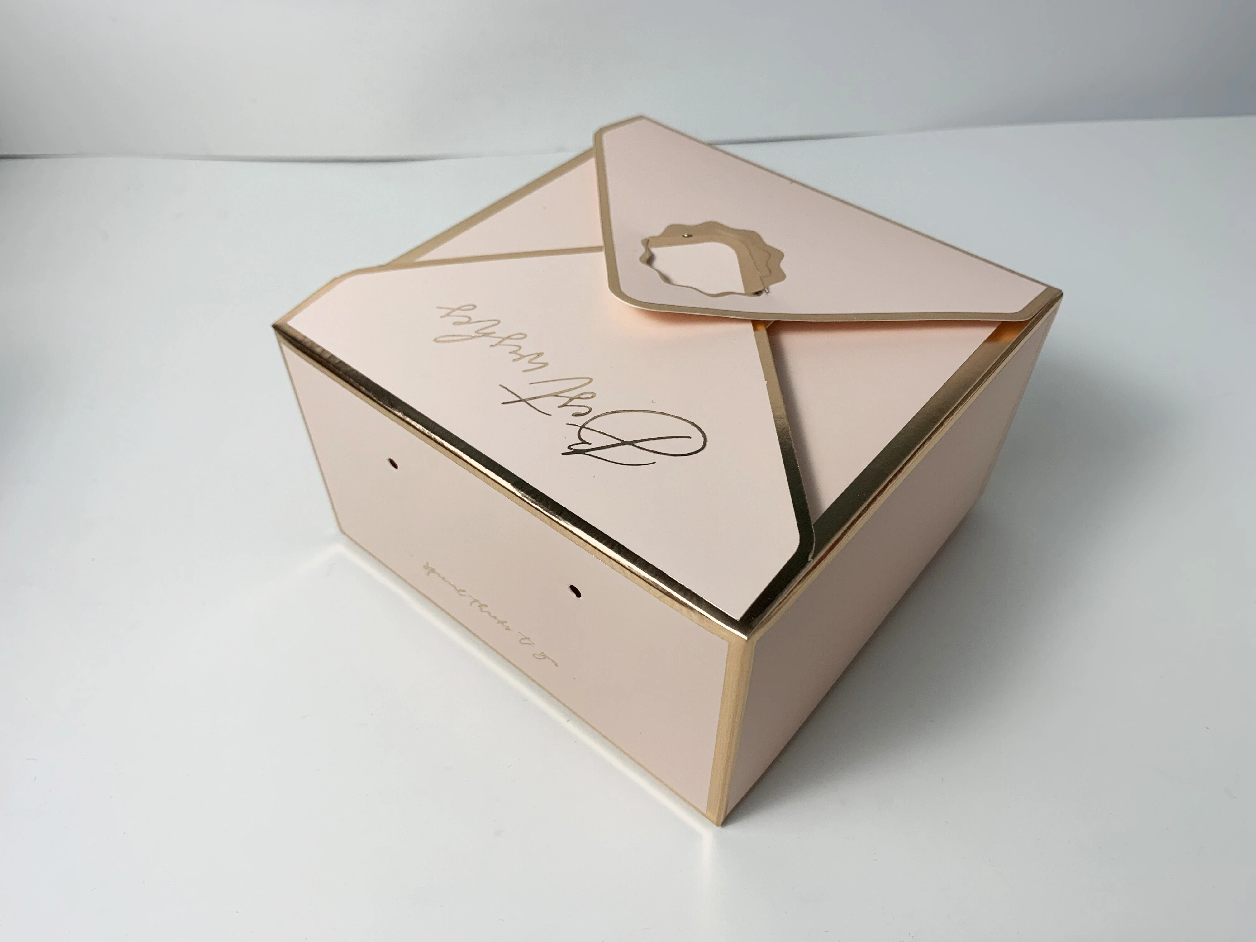 Custom thank you cake box gift handle box paper box with your own logo