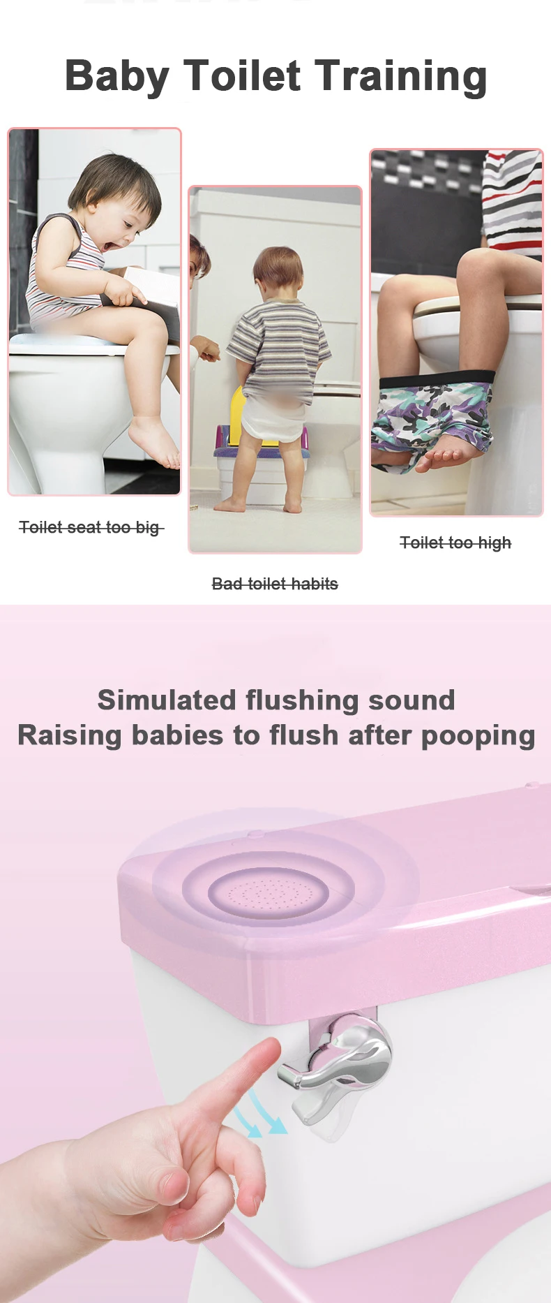 Wholesale Plastic Realistic Potty Training Toilet Looks And Kid Potty ...