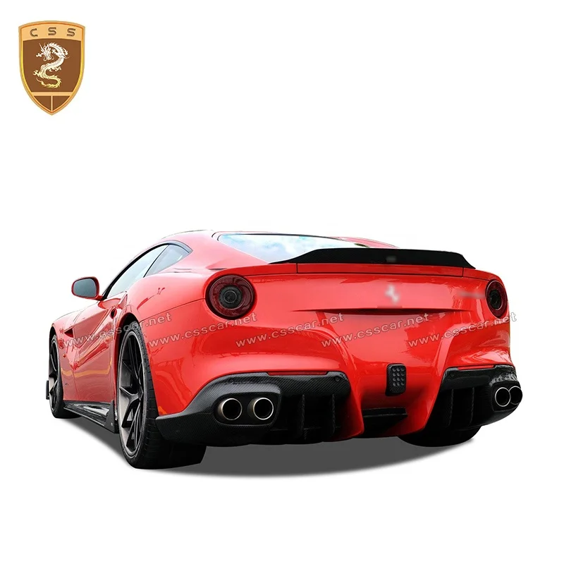 Good Fitment DNC Style Body Kit Carbon Fiber Front Lip Side Skirts Spoiler Bodykit for Ferrari F12 Berlinett