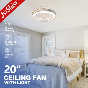1stshine LED Ceiling Fan 20 Inches Small Dimmable Ceiling Fan With 3 Color Led Light