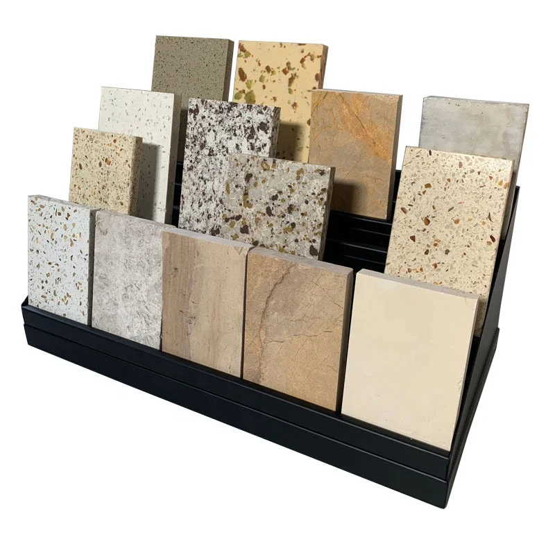 Custom Ceramic Tile Display Stand Slate Granit Sample Panel Display