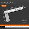 Zinc alloy steel square ruler-15 cm