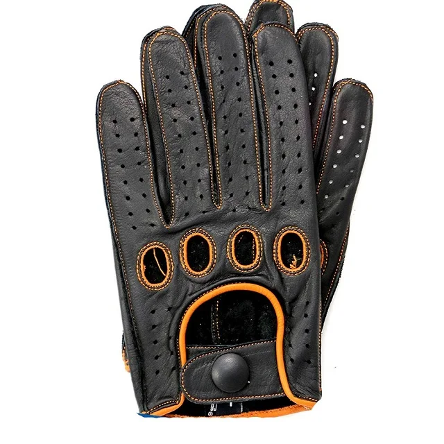Cognac Accessories Gloves & Mittens Driving Gloves Men's Reverse Stitched Touchscreen Leather Driving Gloves 
