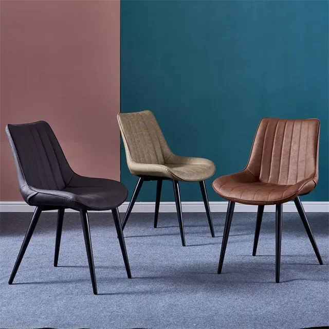 Dining Room Chairs Modern Leather Velvet Dining Chair Nordic Style Velvet Home Furniture Fabric Bedroom Chair 20-25 Days