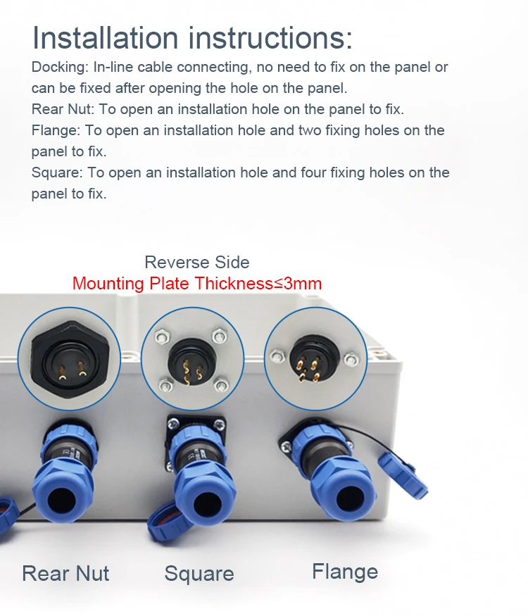 Soldering Cable Connector IP68 Wk11 Docking Plug and Socket Threaded Bayonet Connector SP Waterproof Connector