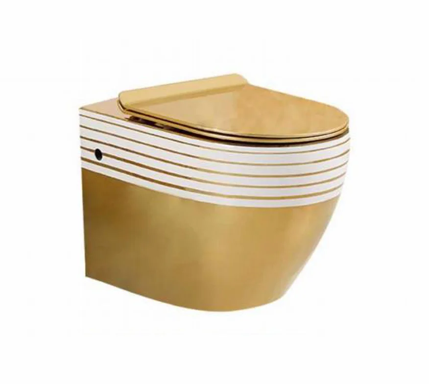 金色陶瓷wc浴室马桶坐便器沙索碗洁具金色马桶 - buy rose gold