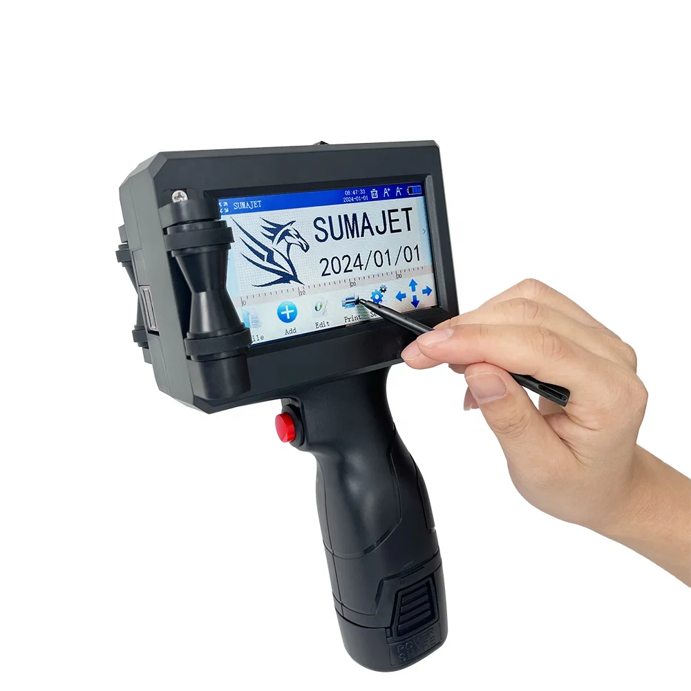 Popular Handy Handheld Hand Held Convenient Smart Intelligent Machine Printer Gun QR Barcode for Carton Box Plastic