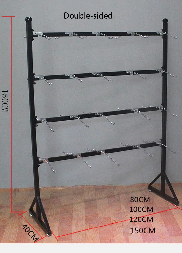 Mobile Double Sided Shoe Rack