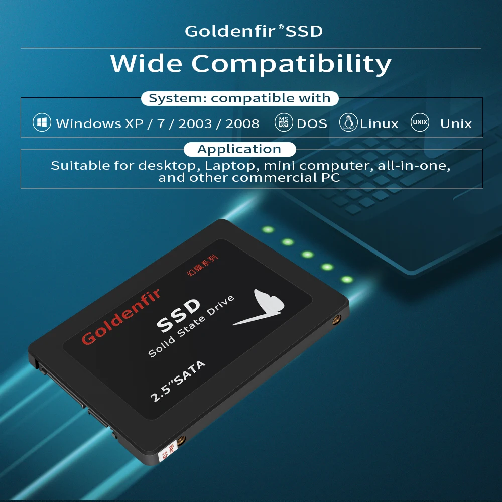 内蔵型SSD Goldenfir Goldenfir SsD SATA3 2.5 2TB Goldenfir 2.5 Inch Solid State Drive Hard Disk Drive 2TB 1TB