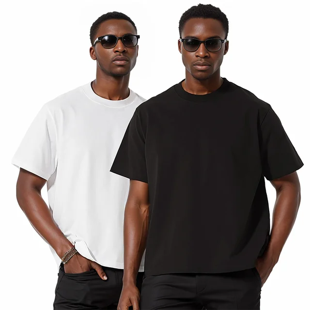 High Quality Heavyweight Shirts Graphic Boxy Cropped Fit Tee Men's T-shirts Casual Oversized Tshirt Blank Custom t Shirt for Men