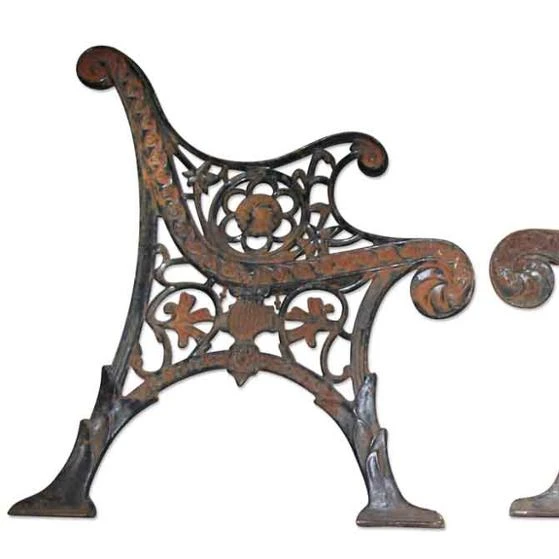 wrought iron bench frame