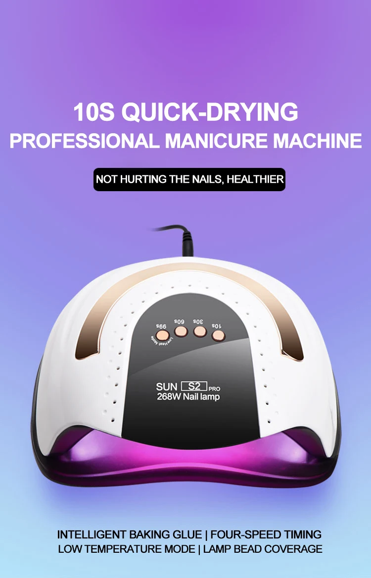 Sun S2 Nail Lamp 268w Uv Led Nail Dryer For Curing Gels Polish With ...