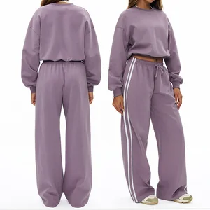 Roregal Comfortable Casual Sweatshirt Outfit Women's Fall Winter Hoodie Tracksuit Set for Outdoor & Everyday Wear