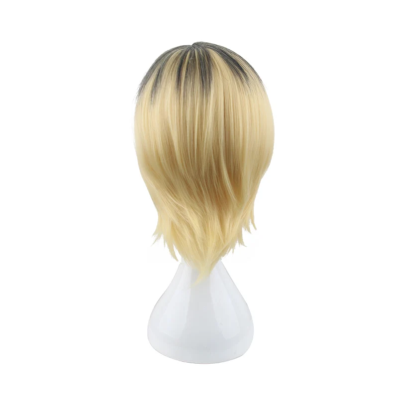 
Парик для косплея с черными корнями Омбре, парик Haikyuu Kenma Kozume 