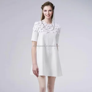 2026S/F Luxury and Fashionable High-end Black Heavy Hand-embroidered Beaded Bow Tassel Silhouette High Waist Short-sleeved Dress